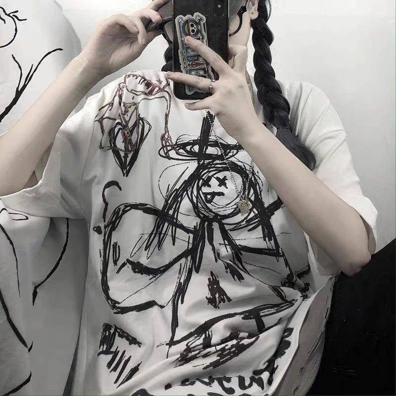 Mijin Dark Smiling Angel Tee - Kawaiies - Adorable - Cute - Plushies - Plush - Kawaii