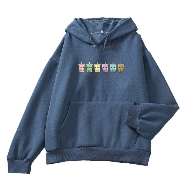 Mini Bubbleteas Part-Cotton Hoodie - Kawaiies - Adorable - Cute - Plushies - Plush - Kawaii