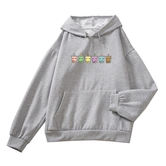 Mini Bubbleteas Part-Cotton Hoodie - Kawaiies - Adorable - Cute - Plushies - Plush - Kawaii