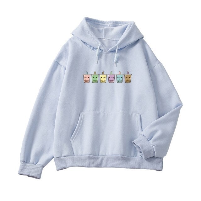 Mini Bubbleteas Part-Cotton Hoodie - Kawaiies - Adorable - Cute - Plushies - Plush - Kawaii