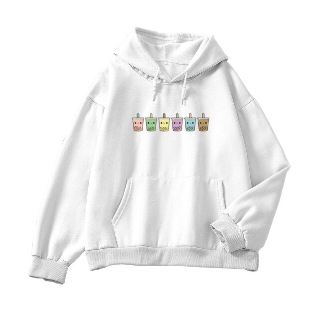 Mini Bubbleteas Part-Cotton Hoodie - Kawaiies - Adorable - Cute - Plushies - Plush - Kawaii