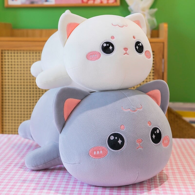 Momo & Nala the Kawaii Laying Cats - Kawaiies - Adorable - Cute - Plushies - Plush - Kawaii