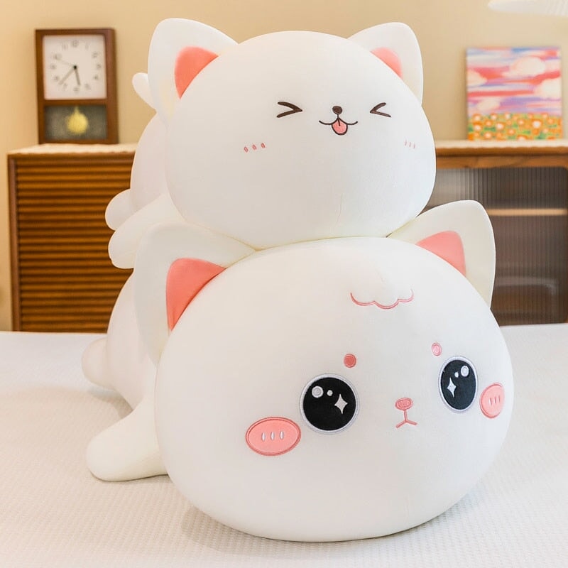 Momo & Nala the Kawaii Laying Cats - Kawaiies - Adorable - Cute - Plushies - Plush - Kawaii