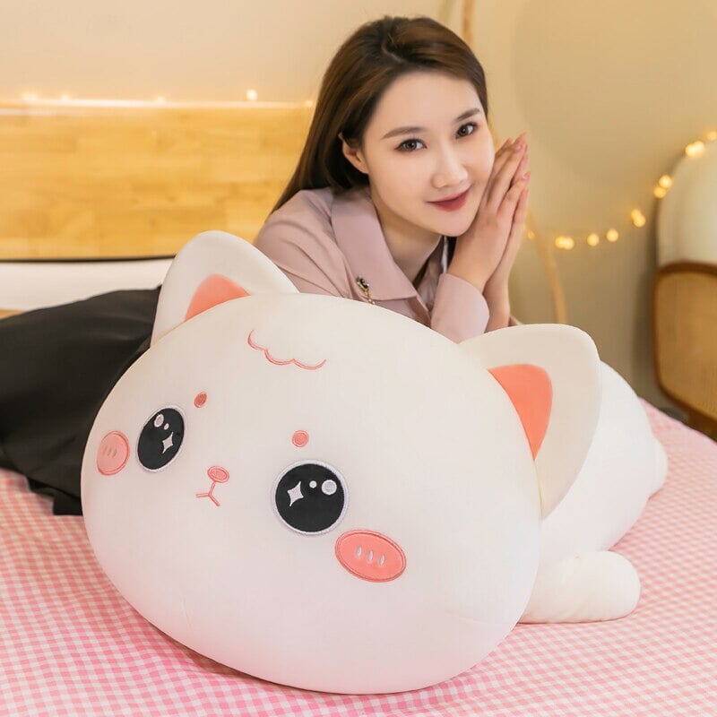 Momo & Nala the Kawaii Laying Cats - Kawaiies - Adorable - Cute - Plushies - Plush - Kawaii