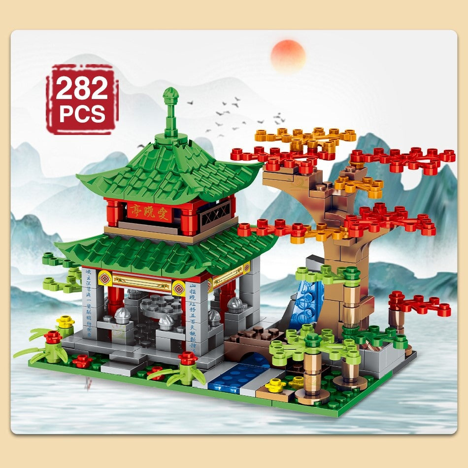 Mountain Pavilion and Sakura View Building Blocks - Kawaiies - Adorable - Cute - Plushies - Plush - Kawaii