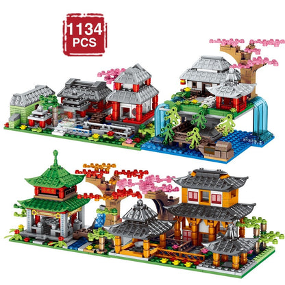 Mountain Pavilion and Sakura View Building Blocks - Kawaiies - Adorable - Cute - Plushies - Plush - Kawaii