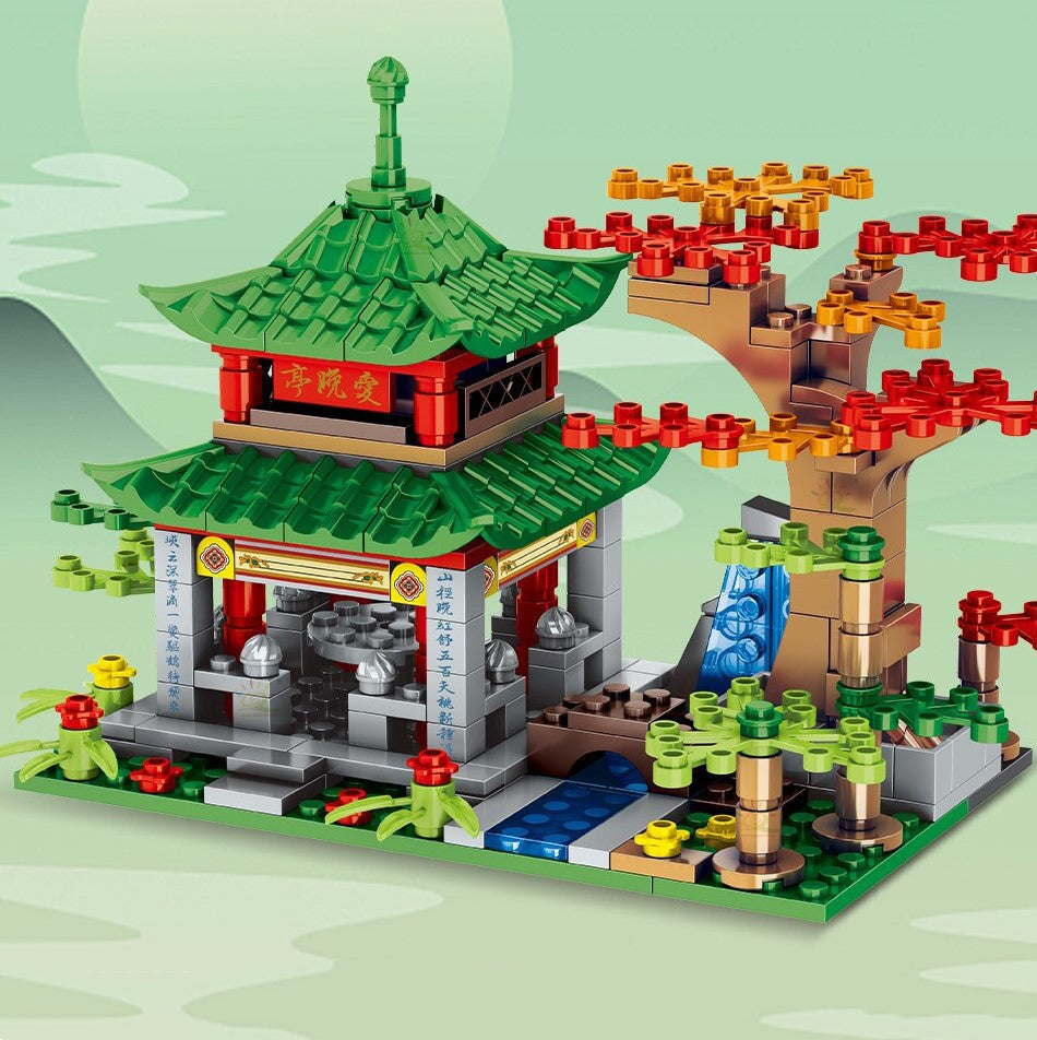 Mountain Pavilion and Sakura View Building Blocks - Kawaiies - Adorable - Cute - Plushies - Plush - Kawaii