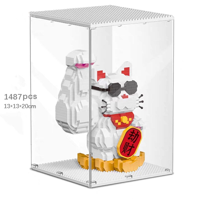 Muscle Lucky Cat & Kimono Outfit Nano Building Blocks - Kawaiies - Adorable - Cute - Plushies - Plush - Kawaii