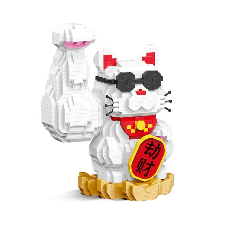 Muscle Lucky Cat & Kimono Outfit Nano Building Blocks - Kawaiies - Adorable - Cute - Plushies - Plush - Kawaii