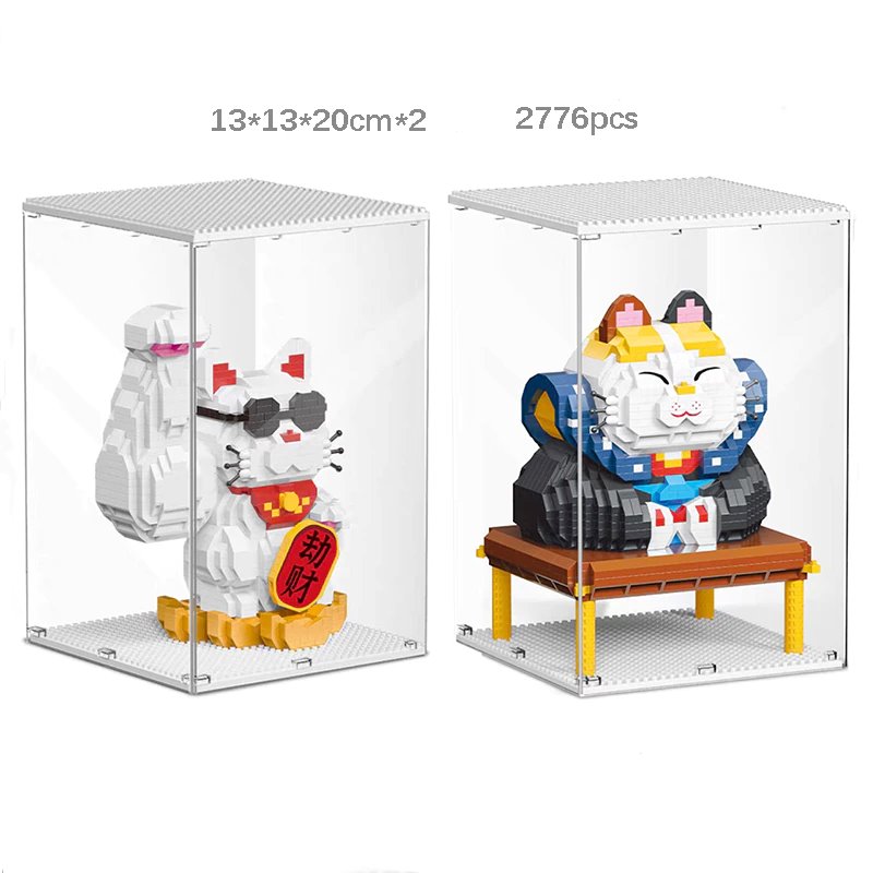 Muscle Lucky Cat & Kimono Outfit Nano Building Blocks - Kawaiies - Adorable - Cute - Plushies - Plush - Kawaii