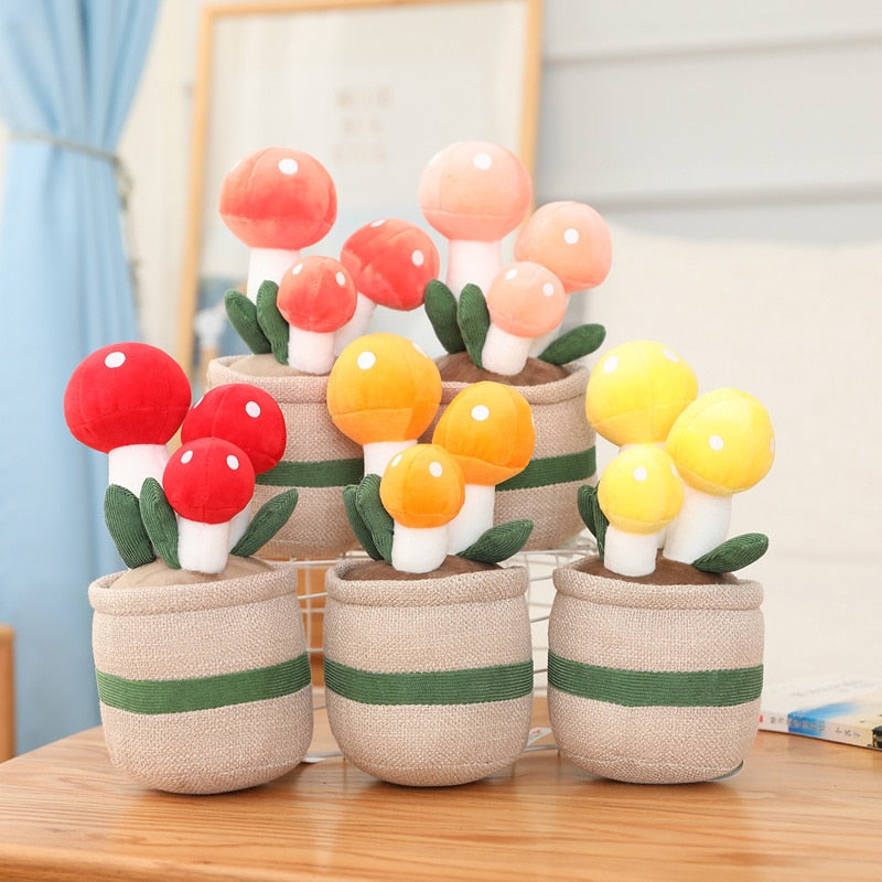 Mushroom Pot Plant Plushie - Kawaiies - Adorable - Cute - Plushies - Plush - Kawaii