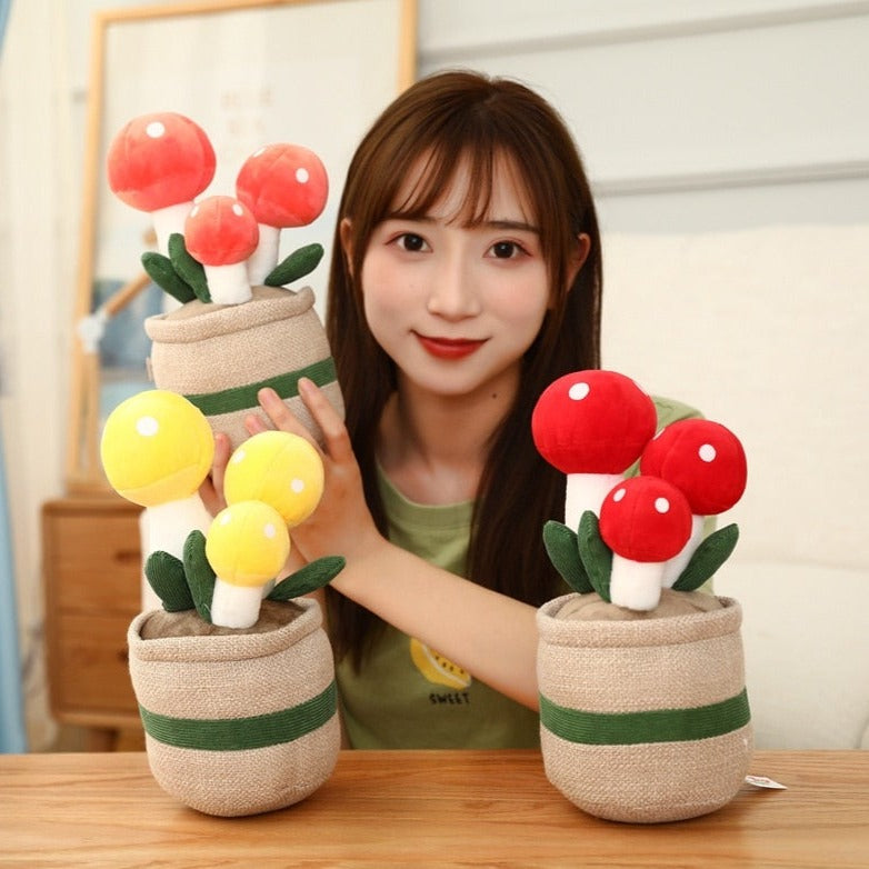 Mushroom Pot Plant Plushie - Kawaiies - Adorable - Cute - Plushies - Plush - Kawaii