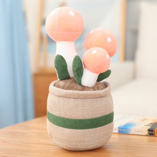 Mushroom Pot Plant Plushie - Kawaiies - Adorable - Cute - Plushies - Plush - Kawaii