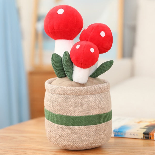 Mushroom Pot Plant Plushie - Kawaiies - Adorable - Cute - Plushies - Plush - Kawaii