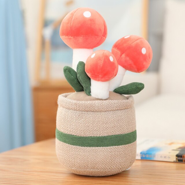 Mushroom Pot Plant Plushie - Kawaiies - Adorable - Cute - Plushies - Plush - Kawaii
