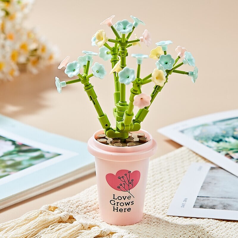 kawaiies-softtoys-plushies-kawaii-plush-My Timeless and Cheerful Flower in a Pot Building Blocks | NEW Build it 1 