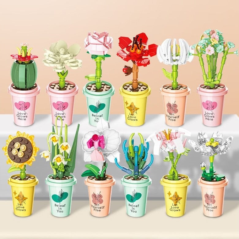 kawaiies-softtoys-plushies-kawaii-plush-My Timeless and Cheerful Flower in a Pot Building Blocks | NEW Build it 