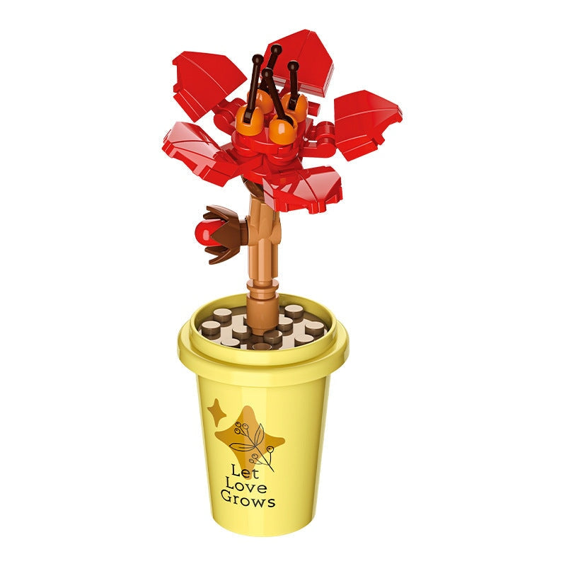 kawaiies-softtoys-plushies-kawaii-plush-My Timeless and Cheerful Flower in a Pot Building Blocks | NEW Build it 