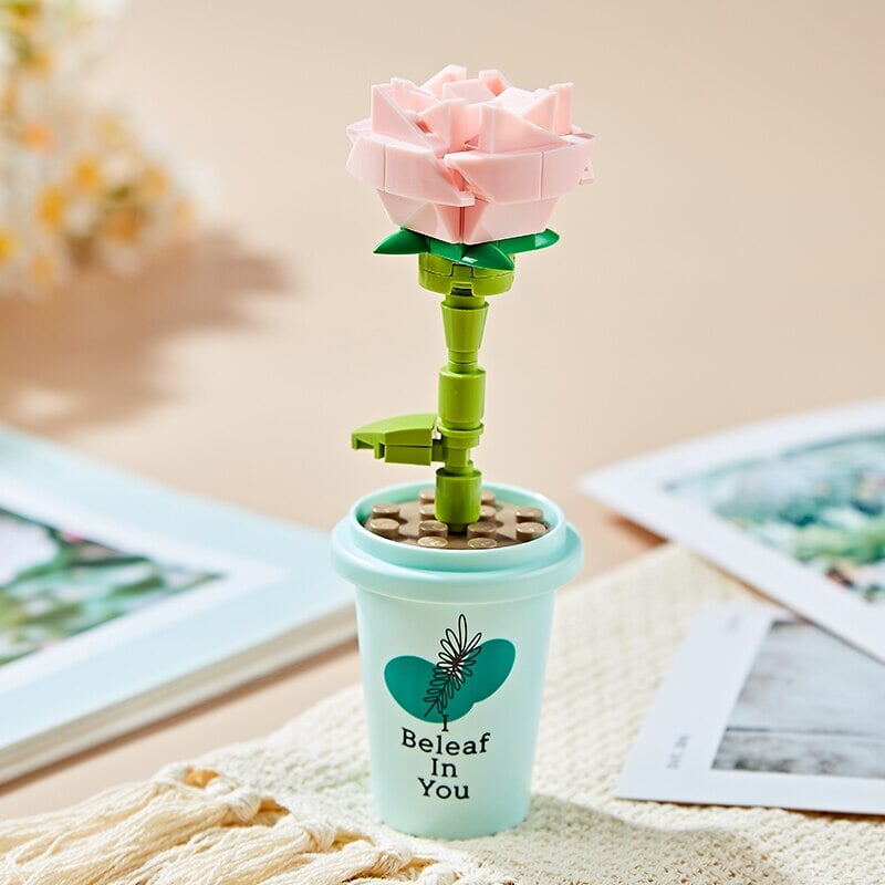 kawaiies-softtoys-plushies-kawaii-plush-My Timeless and Cheerful Flower in a Pot Building Blocks | NEW Build it 4 
