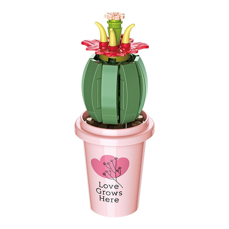 kawaiies-softtoys-plushies-kawaii-plush-My Timeless and Cheerful Flower in a Pot Building Blocks | NEW Build it 