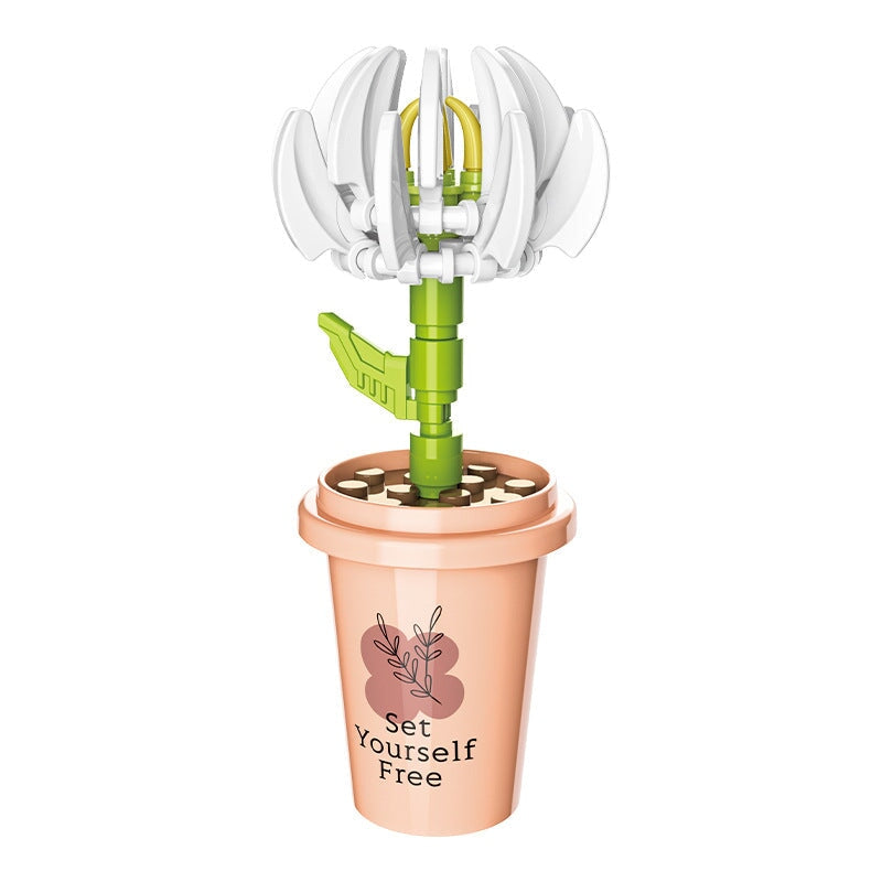 kawaiies-softtoys-plushies-kawaii-plush-My Timeless and Cheerful Flower in a Pot Building Blocks | NEW Build it 