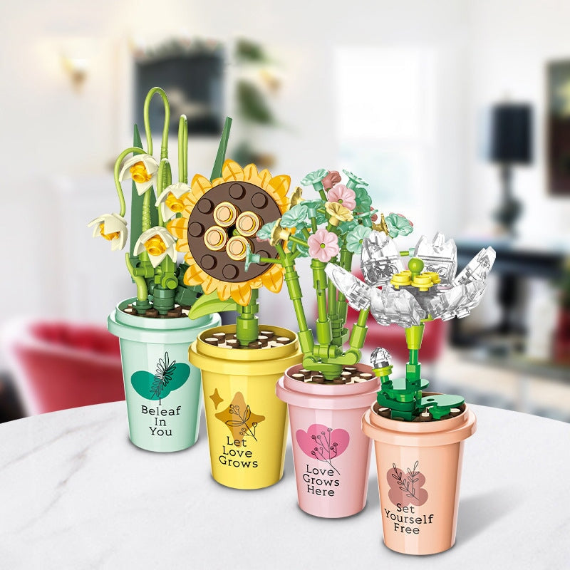 kawaiies-softtoys-plushies-kawaii-plush-My Timeless and Cheerful Flower in a Pot Building Blocks | NEW Build it 