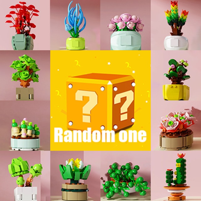 Mystery Blind Box Flower Succulent Cactus Building Blocks - Kawaiies - Adorable - Cute - Plushies - Plush - Kawaii