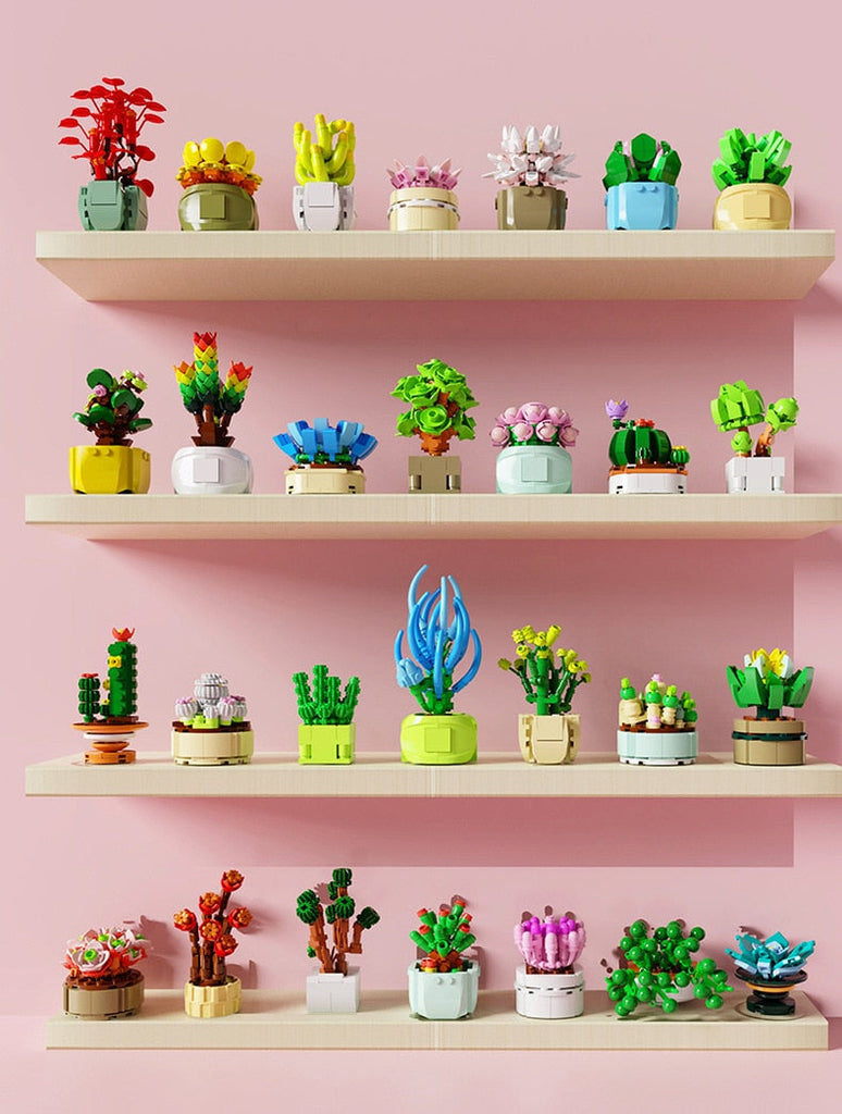Mystery Blind Box Flower Succulent Cactus Building Blocks - Kawaiies - Adorable - Cute - Plushies - Plush - Kawaii
