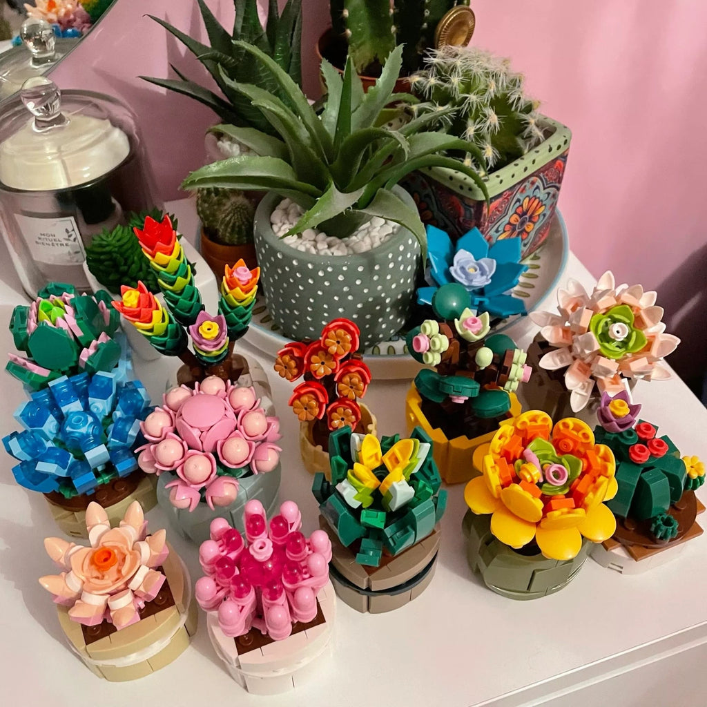 Mystery Blind Box Flower Succulent Cactus Building Blocks - Kawaiies - Adorable - Cute - Plushies - Plush - Kawaii
