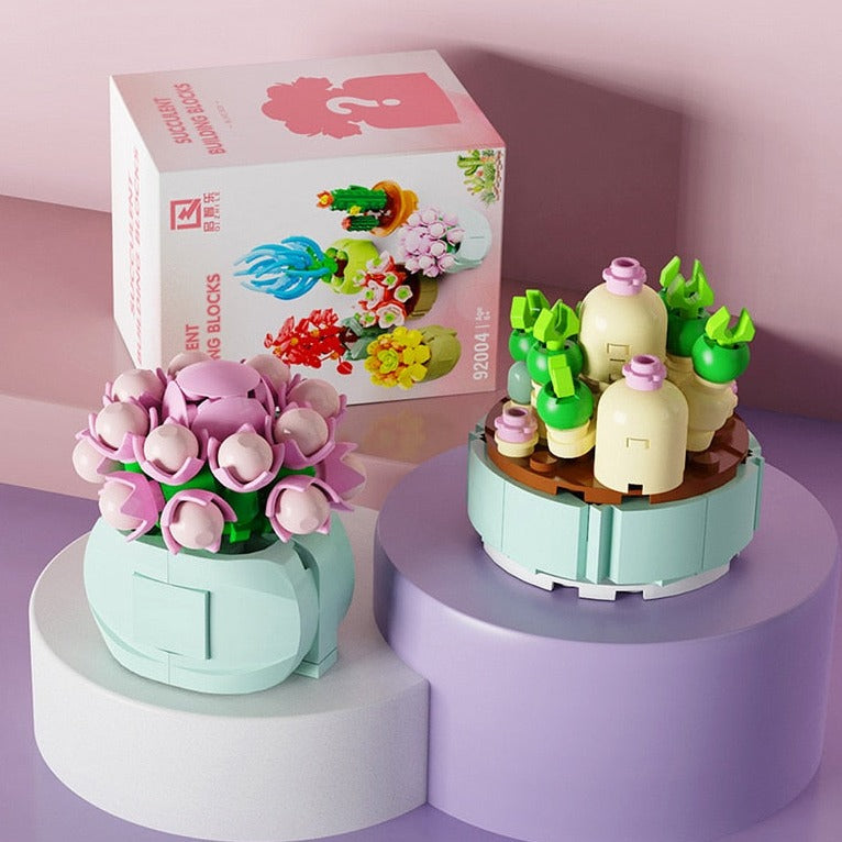 Mystery Blind Box Flower Succulent Cactus Building Blocks - Kawaiies - Adorable - Cute - Plushies - Plush - Kawaii