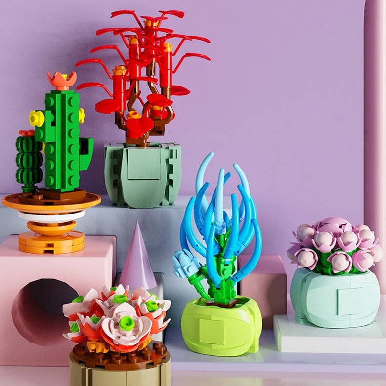 Mystery Blind Box Flower Succulent Cactus Building Blocks - Kawaiies - Adorable - Cute - Plushies - Plush - Kawaii