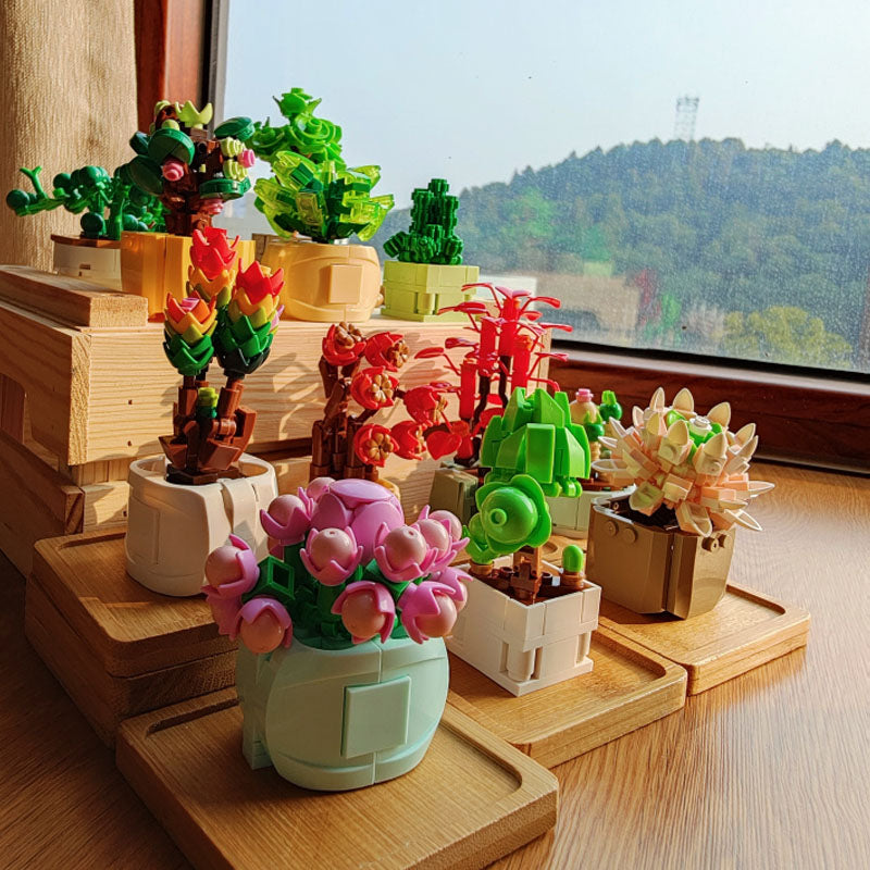 Mystery Blind Box Flower Succulent Cactus Building Blocks - Kawaiies - Adorable - Cute - Plushies - Plush - Kawaii