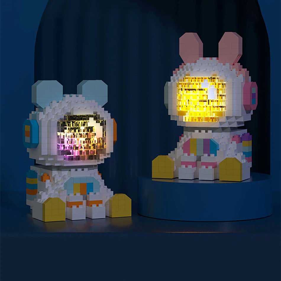 Nano Cute Glowing Bunny Astronaut Nano Building Set - Kawaiies - Adorable - Cute - Plushies - Plush - Kawaii