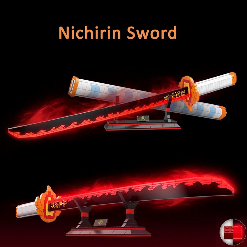 Nichirin Flame Katana Building Set with Saya & Stand - Kawaiies - Adorable - Cute - Plushies - Plush - Kawaii