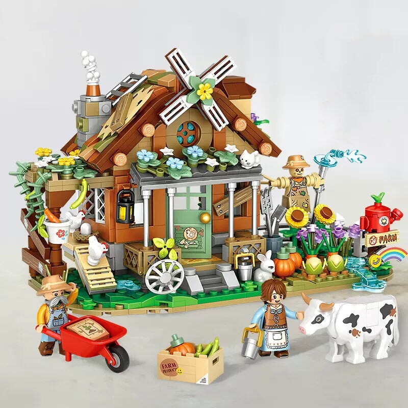 Old MacDonald Farm House Micro Building Block - Kawaiies - Adorable - Cute - Plushies - Plush - Kawaii