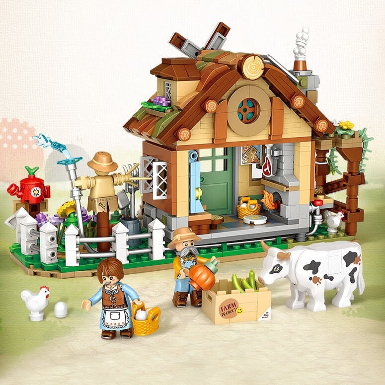 Old MacDonald Farm House Micro Building Block - Kawaiies - Adorable - Cute - Plushies - Plush - Kawaii