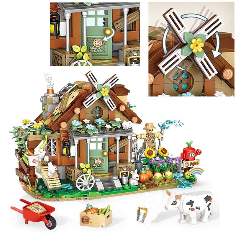 Old MacDonald Farm House Micro Building Block - Kawaiies - Adorable - Cute - Plushies - Plush - Kawaii