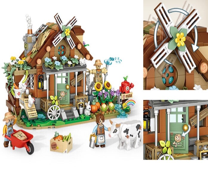 Old MacDonald Farm House Micro Building Block - Kawaiies - Adorable - Cute - Plushies - Plush - Kawaii