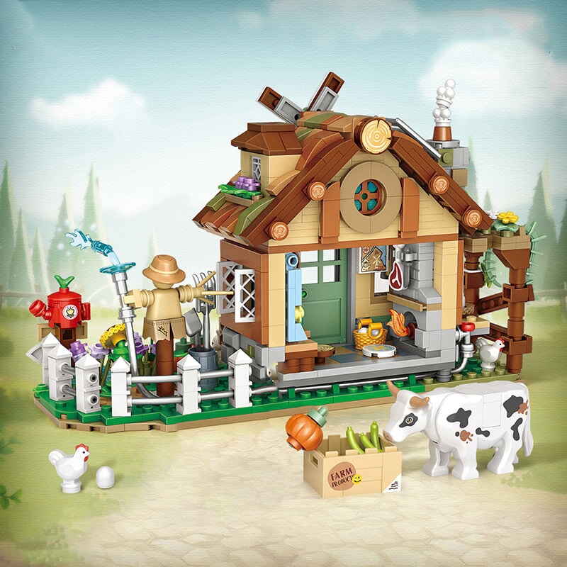 Old MacDonald Farm House Micro Building Block - Kawaiies - Adorable - Cute - Plushies - Plush - Kawaii