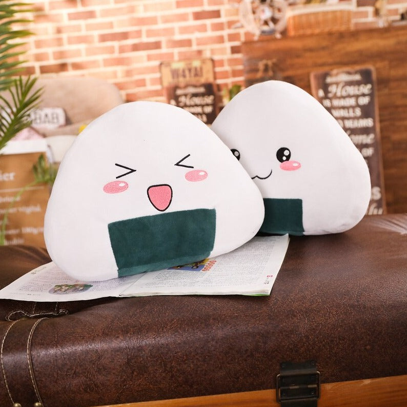 Cheerful Adorable Onigiri Family - Check Hand warmer - Kawaiies - Adorable - Cute - Plushies - Plush - Kawaii