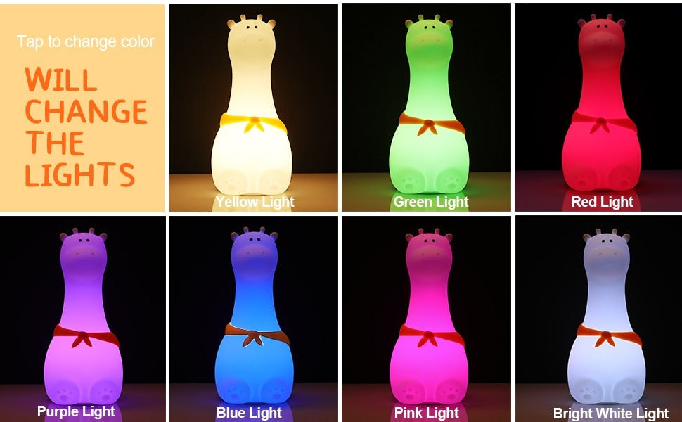 Owl Giraffe Rabbit Buddies LED Night Light Collection - Kawaiies - Adorable - Cute - Plushies - Plush - Kawaii