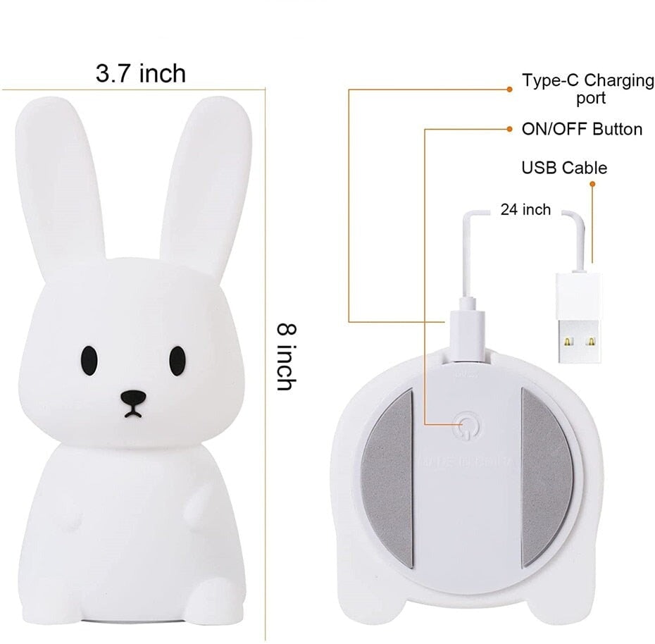 Owl Giraffe Rabbit Buddies LED Night Light Collection - Kawaiies - Adorable - Cute - Plushies - Plush - Kawaii