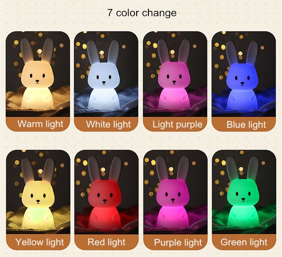 Owl Giraffe Rabbit Buddies LED Night Light Collection - Kawaiies - Adorable - Cute - Plushies - Plush - Kawaii