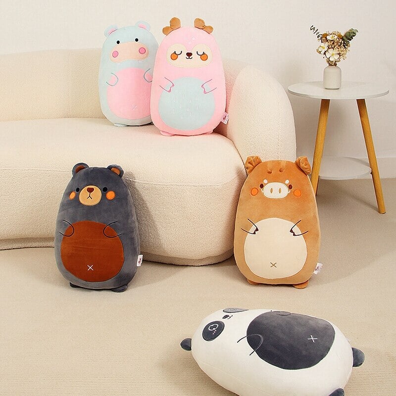 Pancake-shaped Wild Animals Plushie Collection - Kawaiies - Adorable - Cute - Plushies - Plush - Kawaii