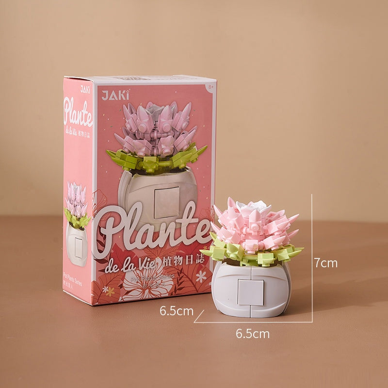 Pastel Flower Succulent Building Block Collection - Kawaiies - Adorable - Cute - Plushies - Plush - Kawaii