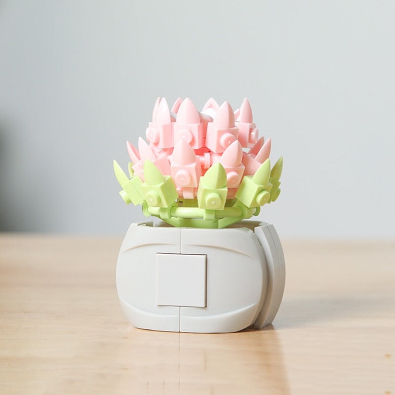 Pastel Flower Succulent Building Block Collection - Kawaiies - Adorable - Cute - Plushies - Plush - Kawaii