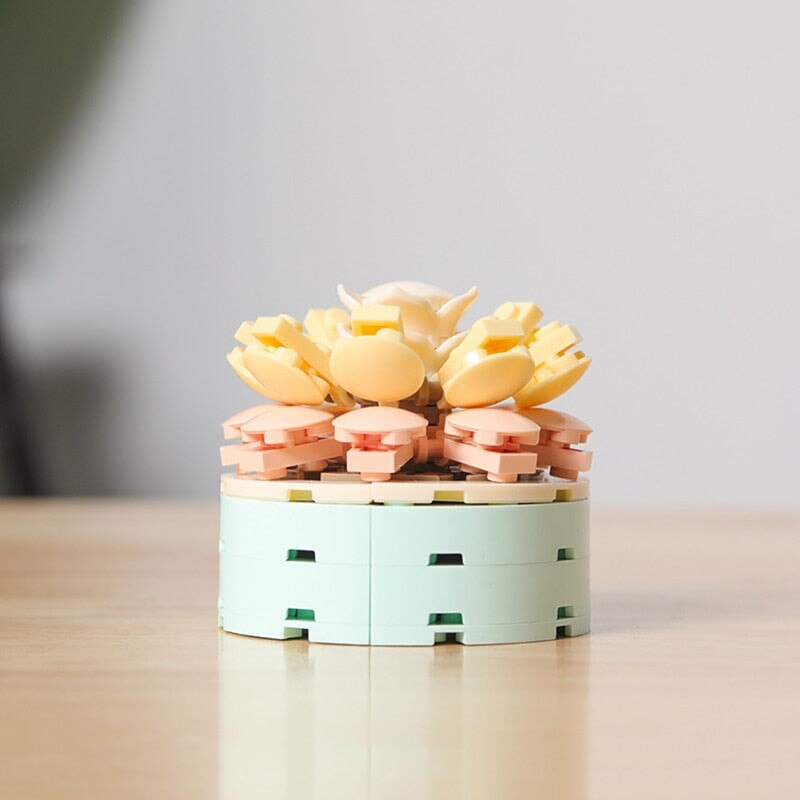 Pastel Flower Succulent Building Block Collection - Kawaiies - Adorable - Cute - Plushies - Plush - Kawaii