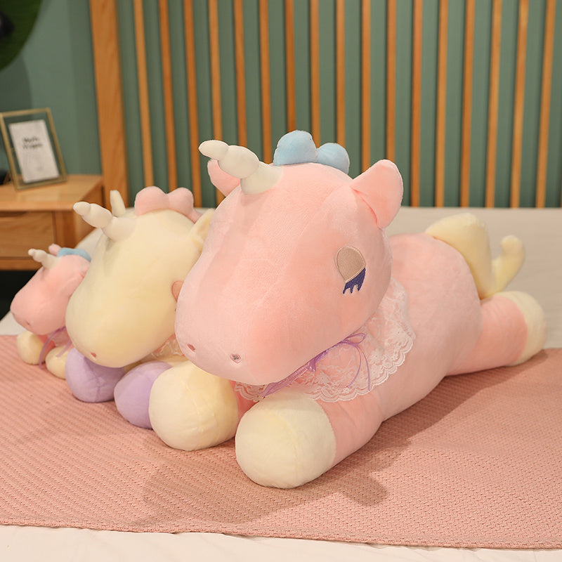 Pastel Sleeping Baby Unicorn Plushie - Kawaiies - Adorable - Cute - Plushies - Plush - Kawaii