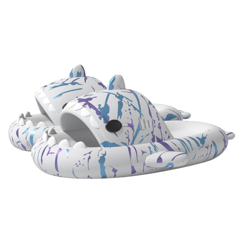 Patterened Shark Open-toe Slippers Collection - Kawaiies - Adorable - Cute - Plushies - Plush - Kawaii