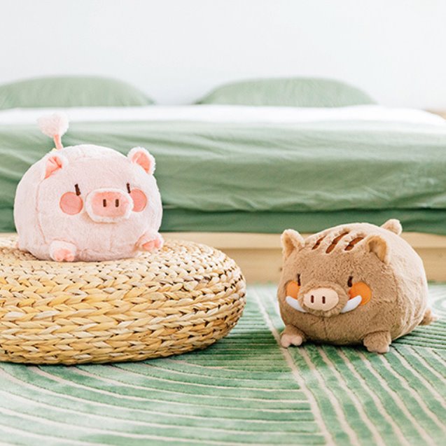 Penny Pig and Benny Boar - Kawaiies - Adorable - Cute - Plushies - Plush - Kawaii